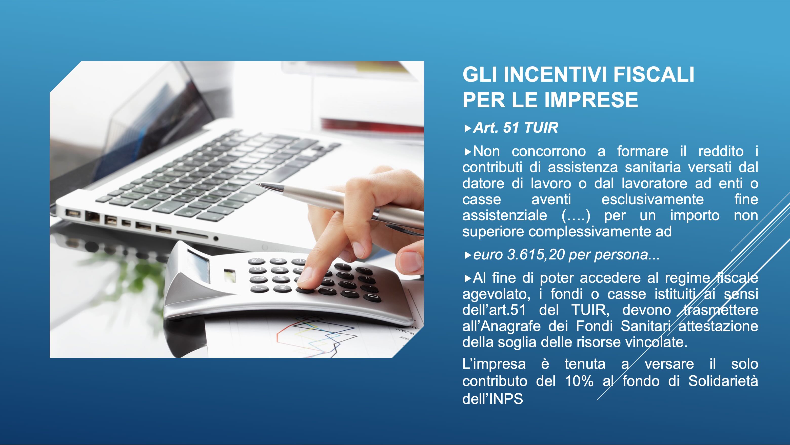 Incentivi fiscali Sussidi Imprese
